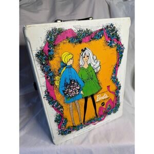 1968 "The World of Barbie Doll Trunk" w/Barbies, Ken, Clothing & Accessories LOT